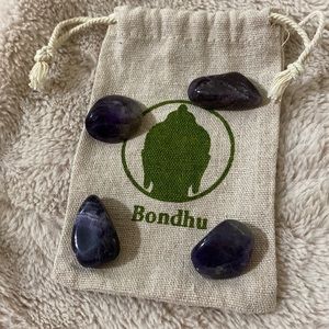 Purple Amethyst Crystal Polished Palm Stone